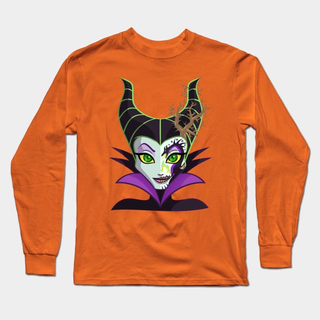 Sugar Skull Series: Dragon Queen Long Sleeve T-Shirt by Ellador